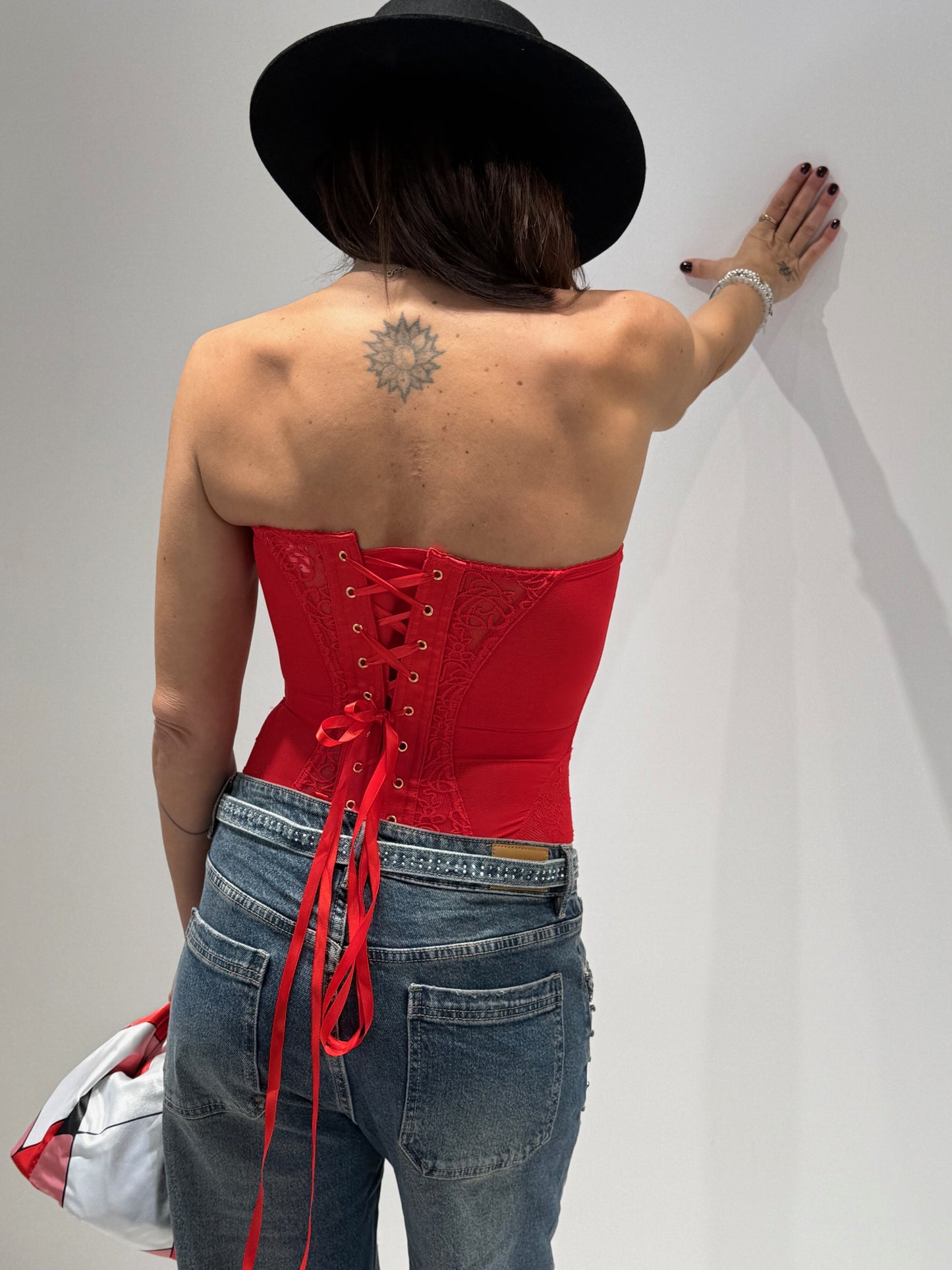 BUSTIER MARGOT ROSSO