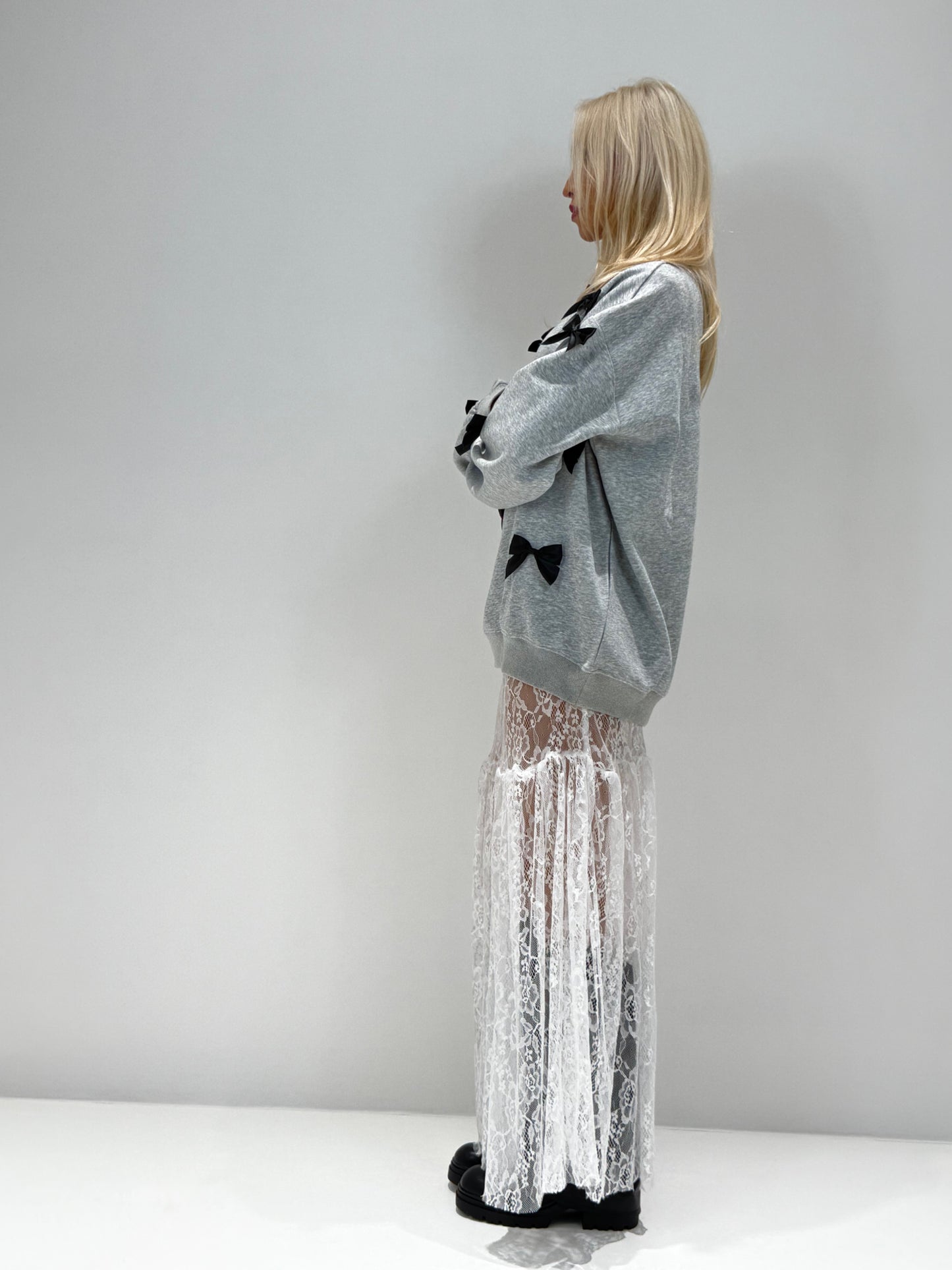 FELPA FIOCCHI GRIGIO