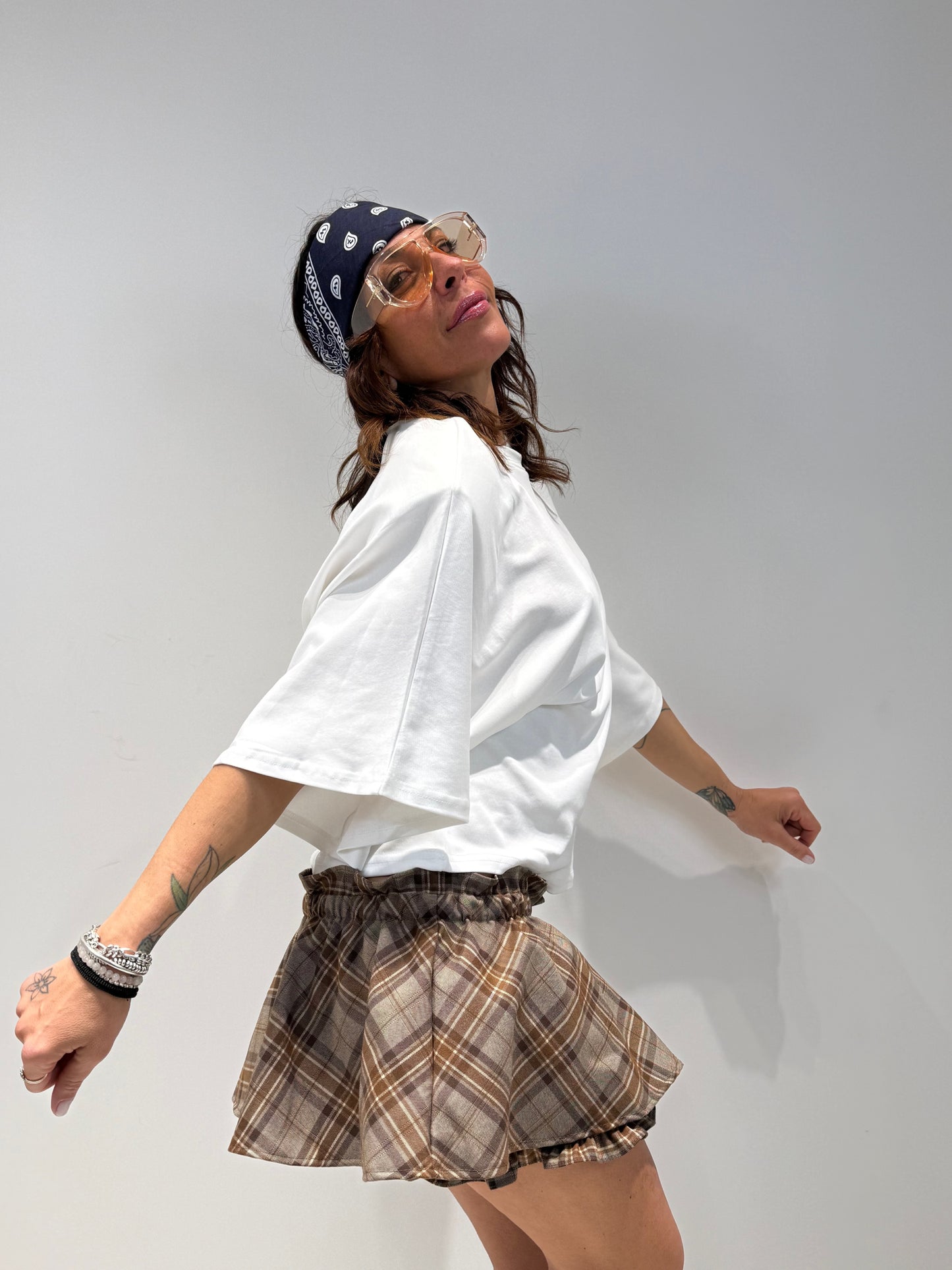 T-SHIRT Q OVER bianco|Colore:Bianco