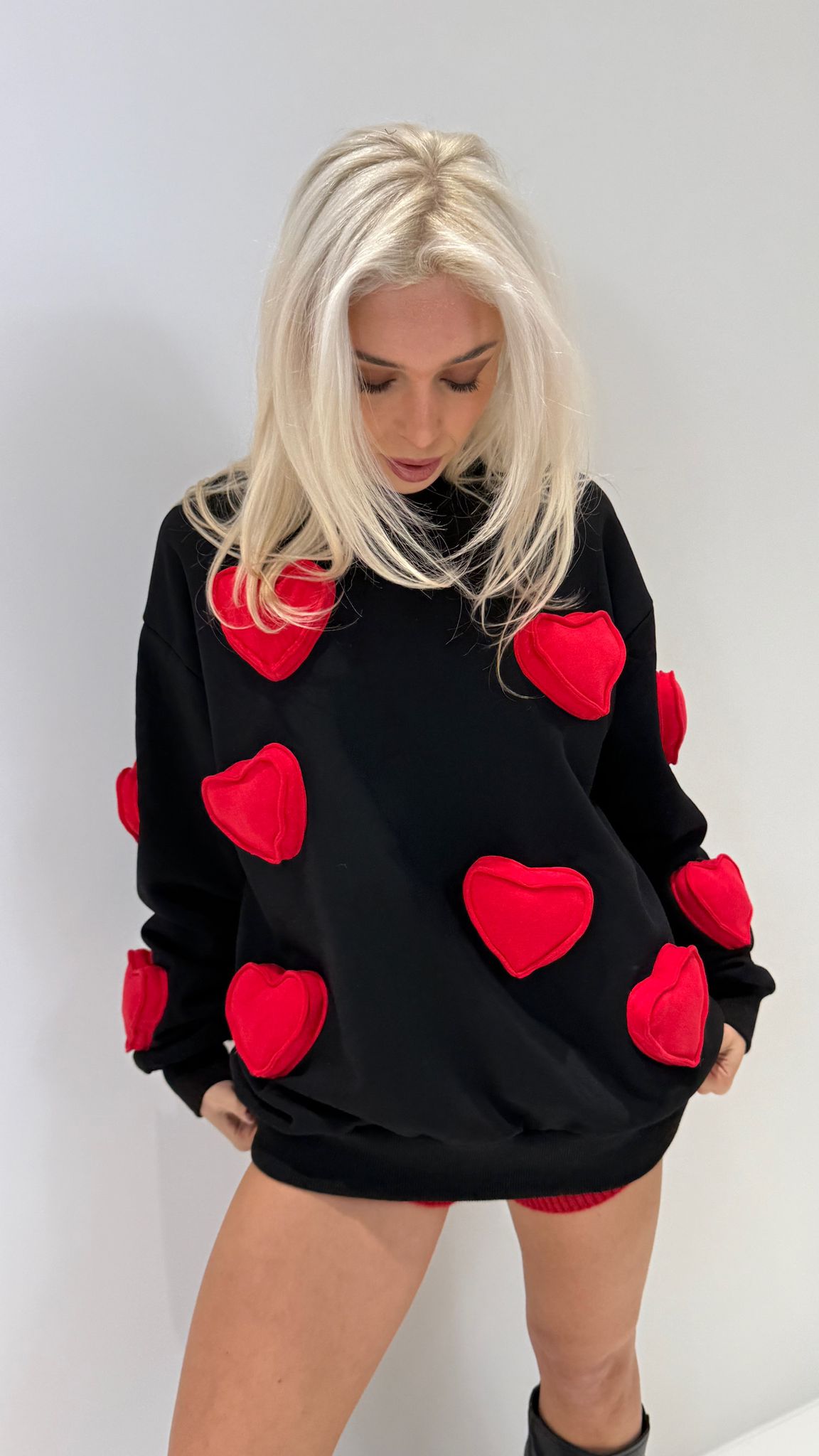 FELPA LOVE OVER NERO