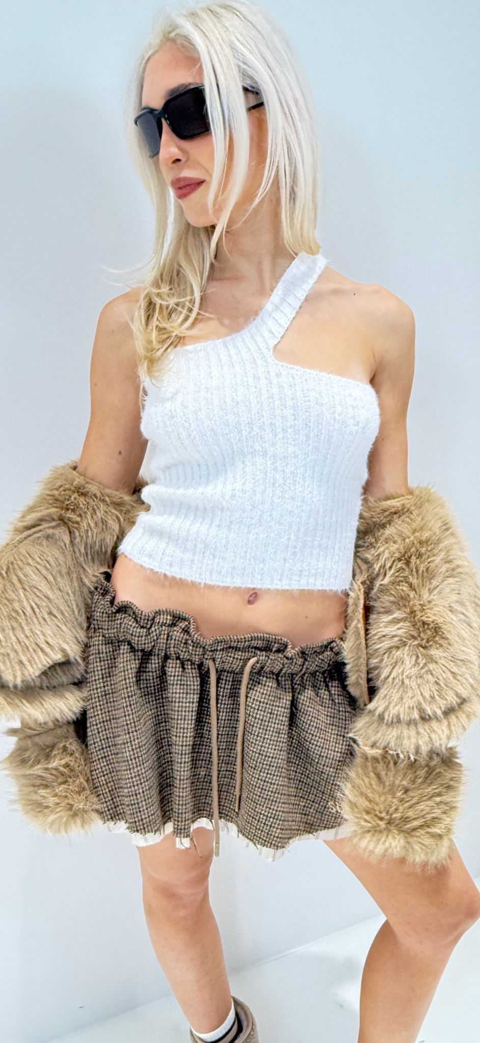 TOP LANA MONOSPALLA BIANCO