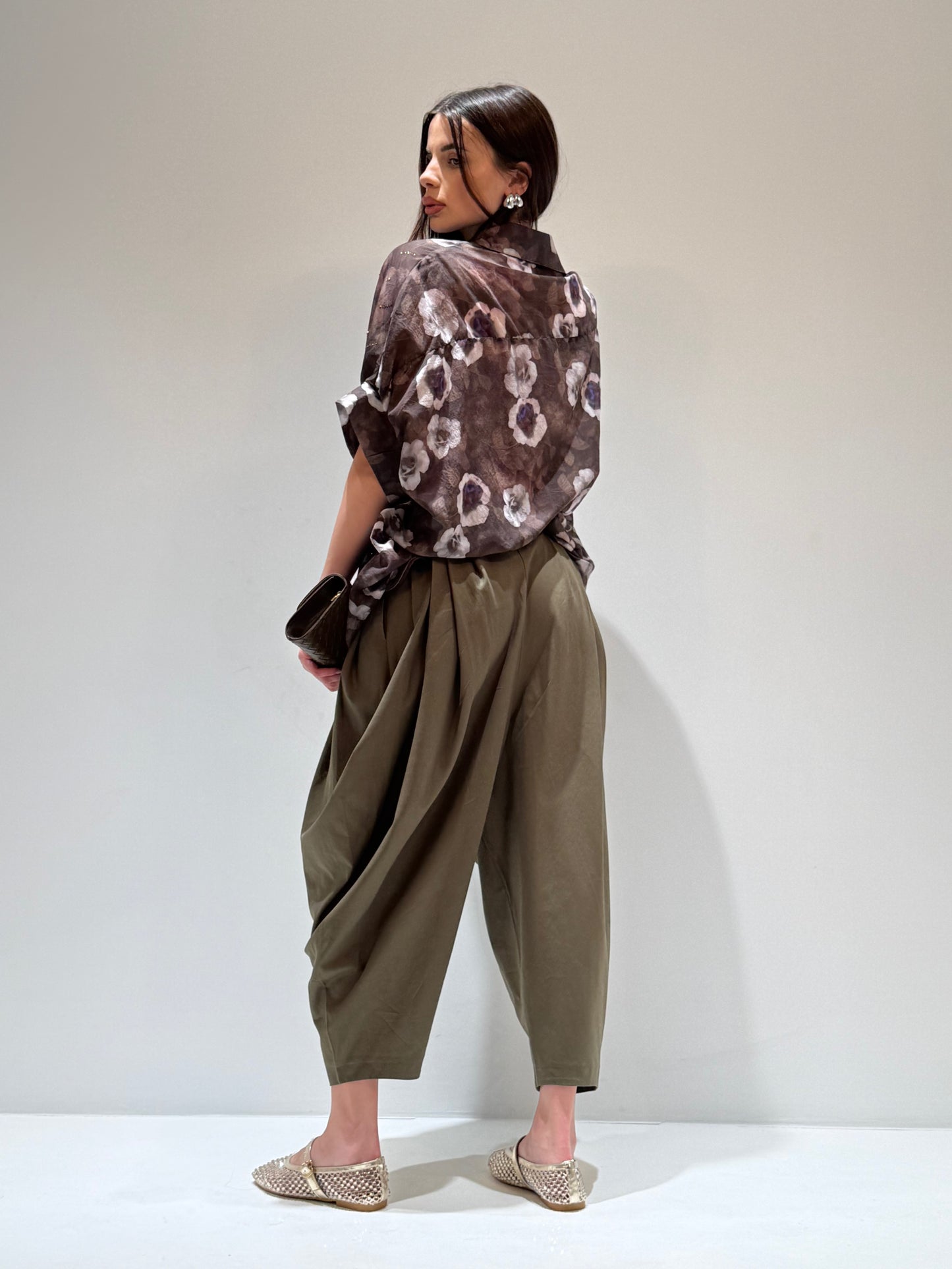 PANTALONE JAPAN KESSY verde militare|Colore:Verde militare