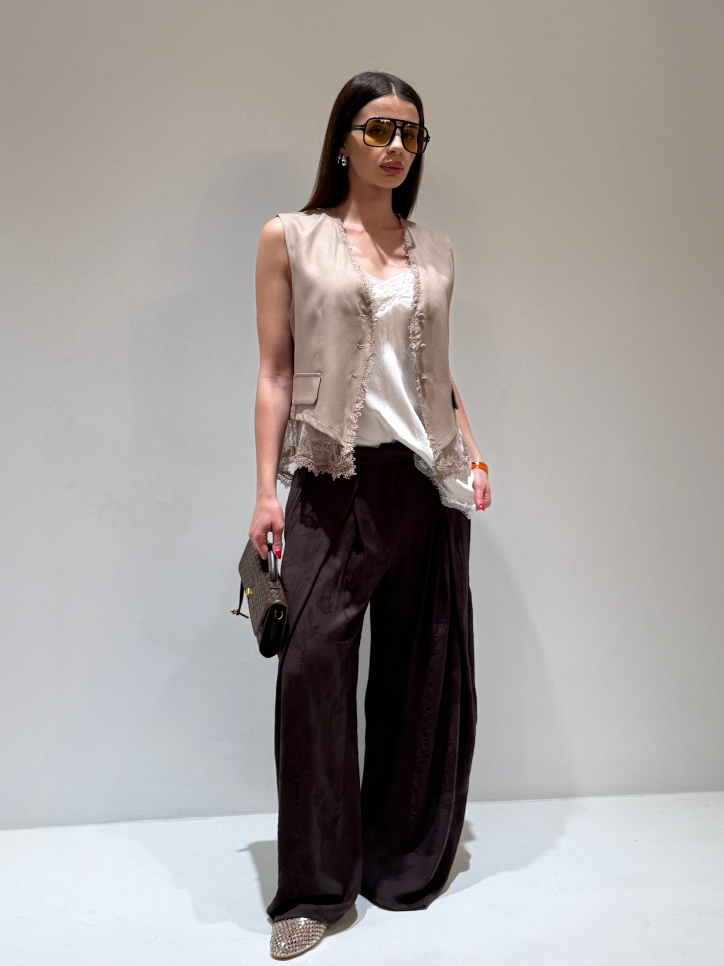 GILET TEMPS PARIS fango|Colore:Fango