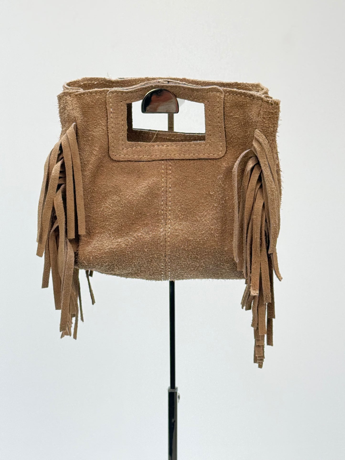 BORSETTA FRANCE VERA PELLE beige camoscio|Colore:Beige camoscio