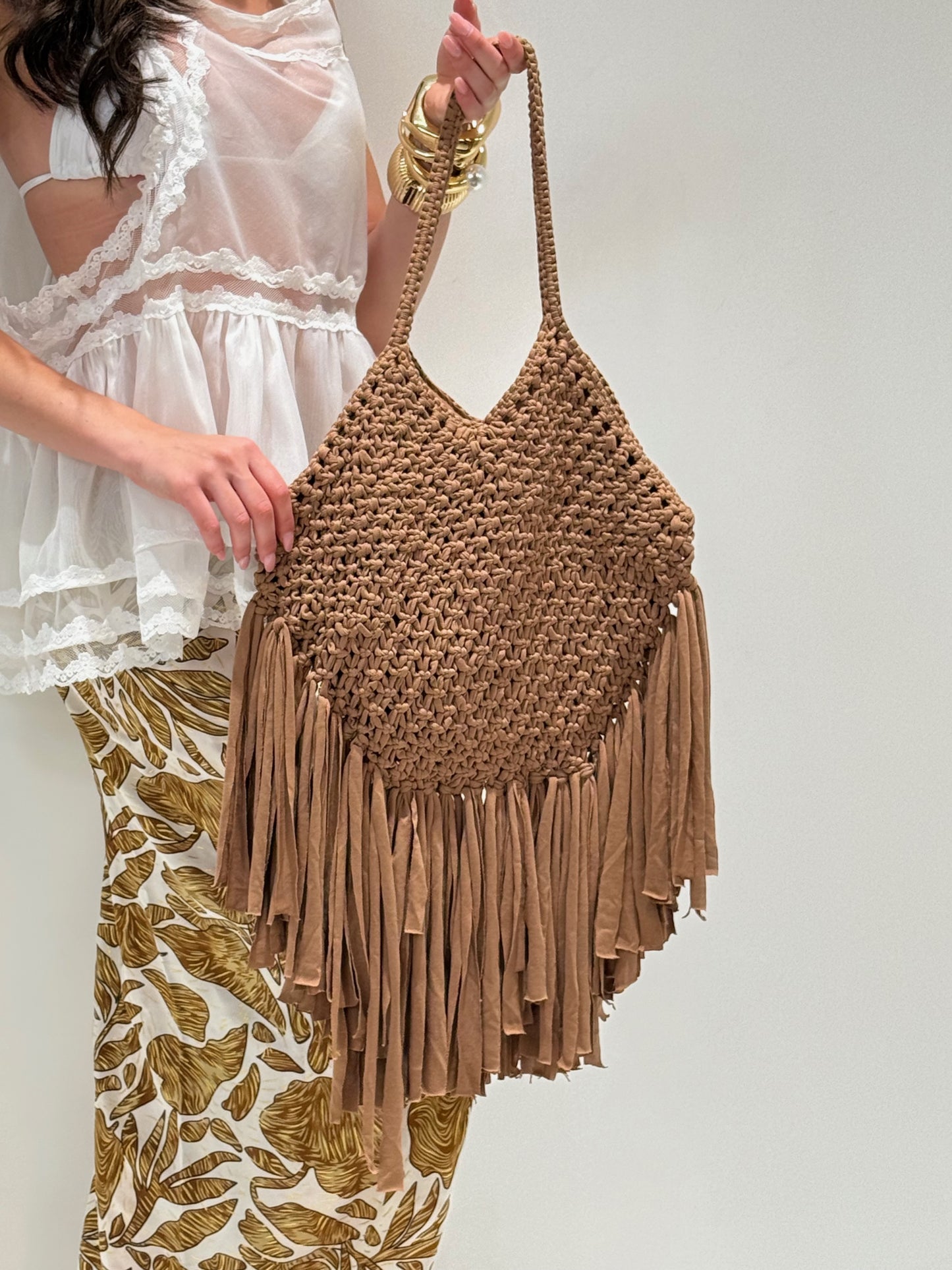 BORSA PIRAMIDE beige|Colore:Beige