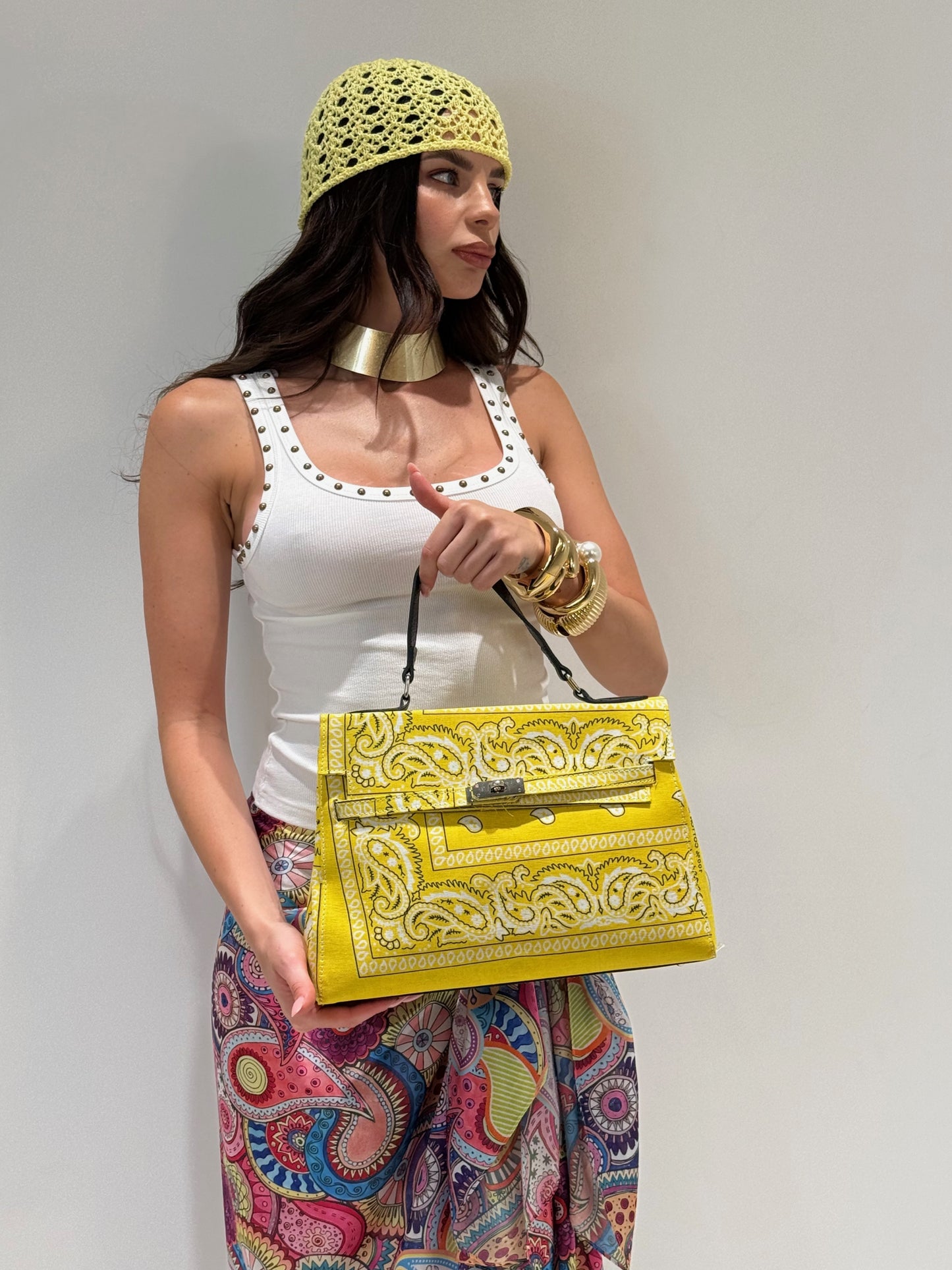 BORSA MIAMI BANDANA giallo|Colore:Giallo