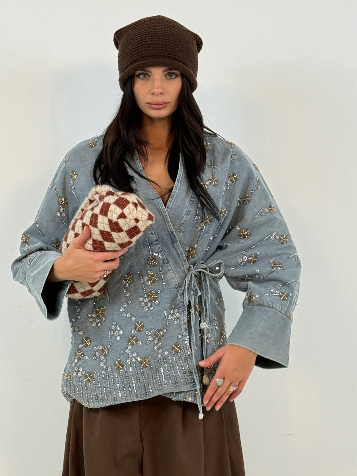 GIACCA KIMONO COLCHESTER DENIM lavaggio medio|Colore:Lavaggio medio