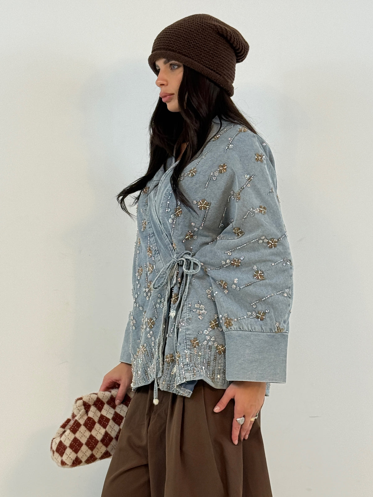 GIACCA KIMONO COLCHESTER DENIM lavaggio medio|Colore:Lavaggio medio