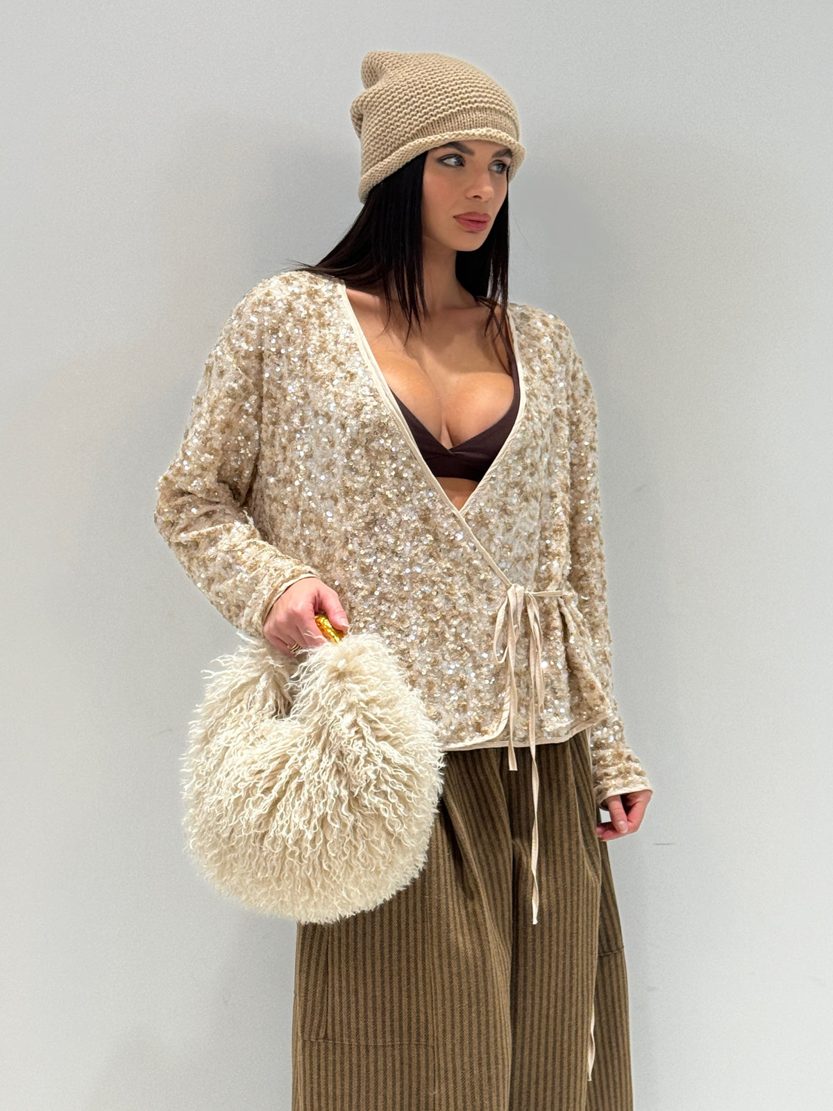 GIACCA KIMONO NATAL ecru|Colore:Ecru