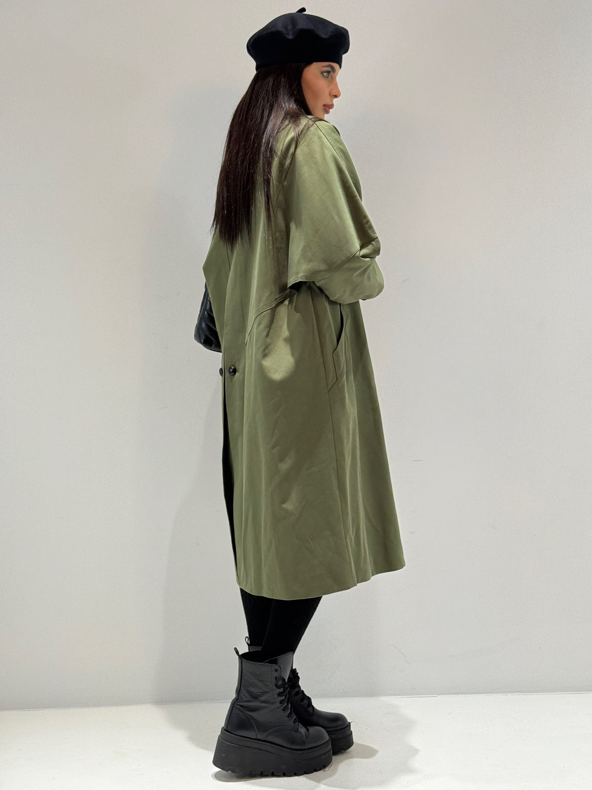 TRENCH CERRO DE PASCO BY LUMINA verde militare|Colore:Verde militare