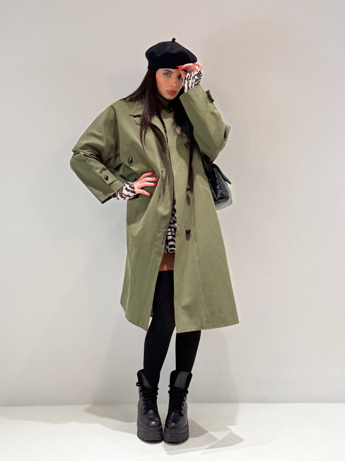 TRENCH CERRO DE PASCO BY LUMINA verde militare|Colore:Verde militare