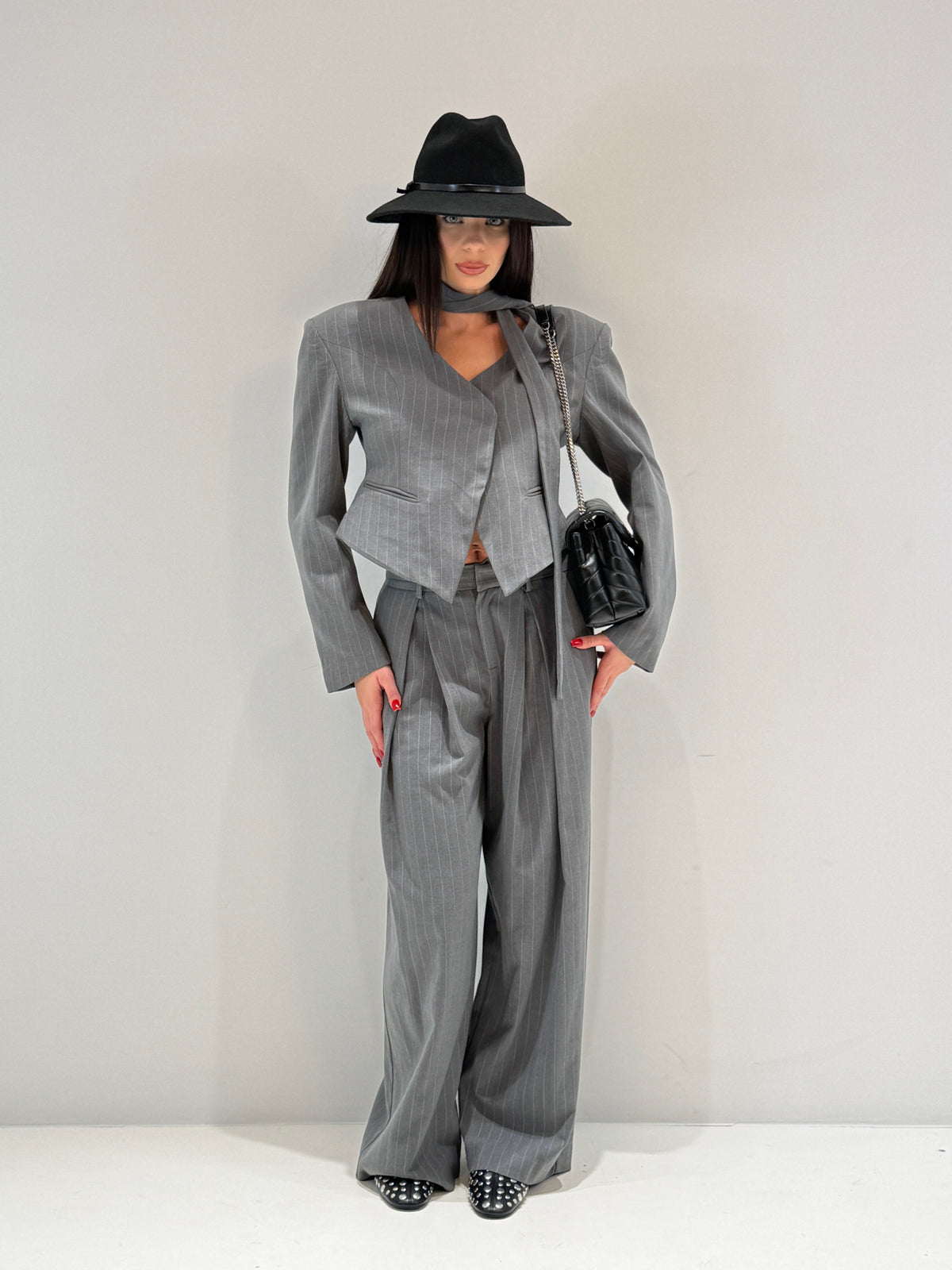 PANTALONE TALARA BY LUMINA grigio|Colore:Grigio