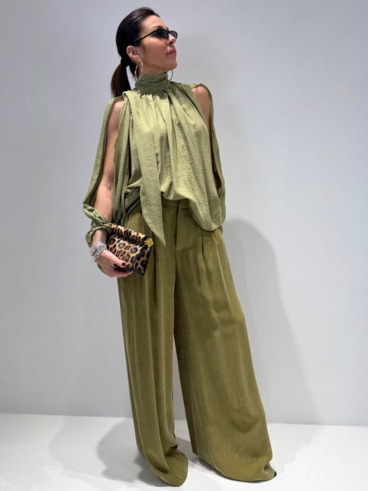 PANTALONE LUMINA VERDE OLIVA