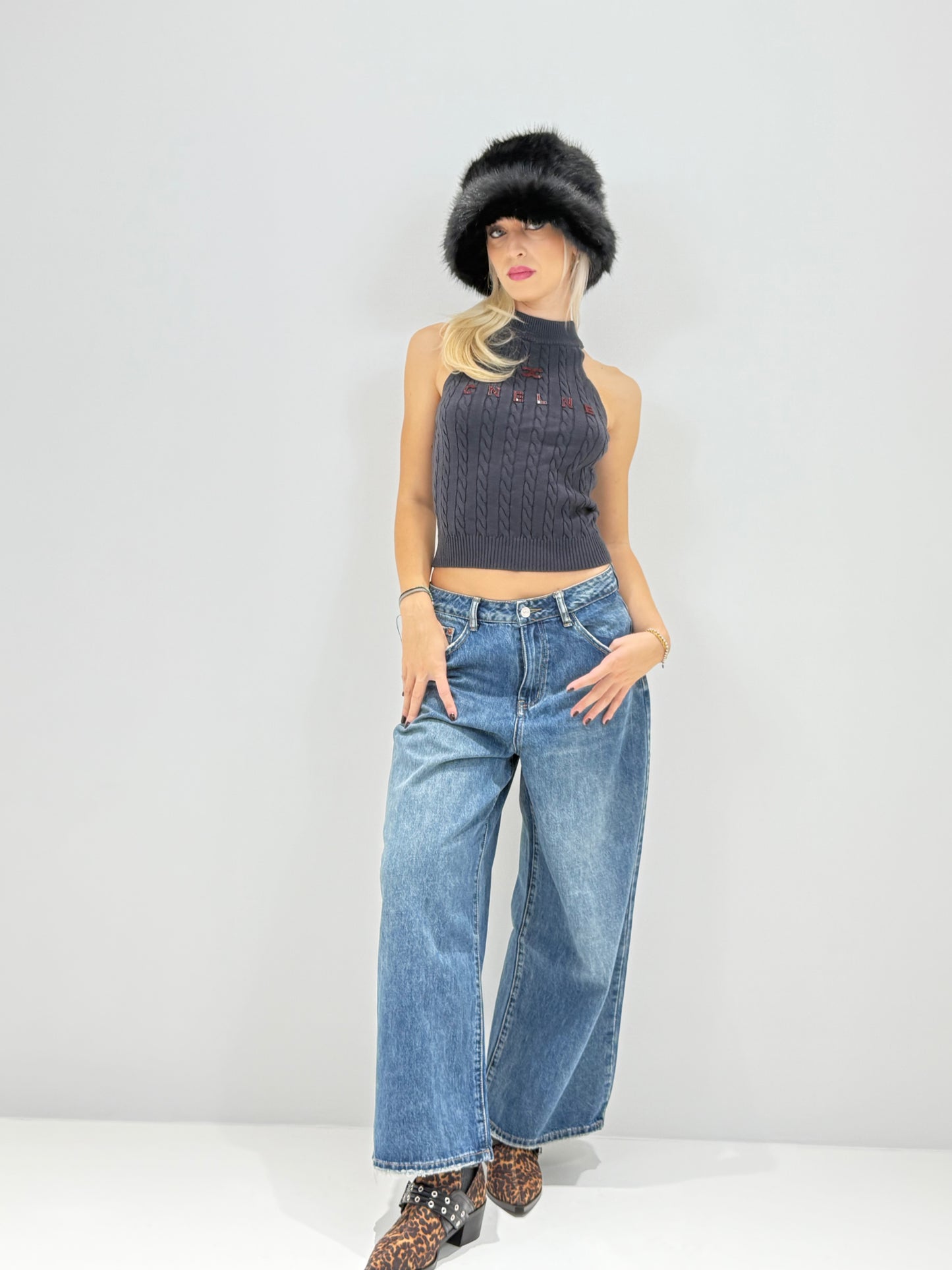 MAGLIA SCOLLO AMERICA GRIGIO SCURO