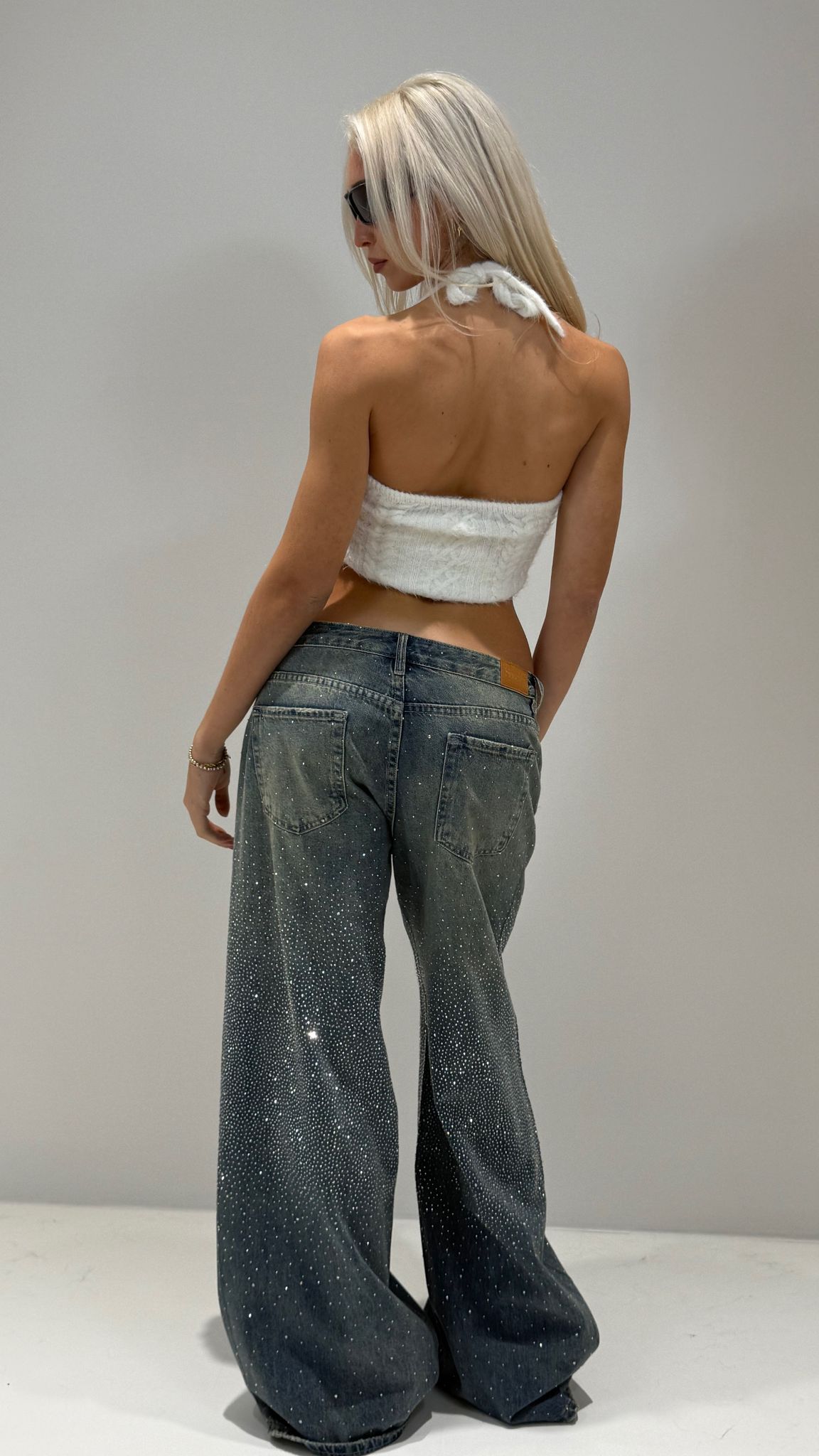 JEANS ATTIK STRASS LAVAGGIO MEDIO