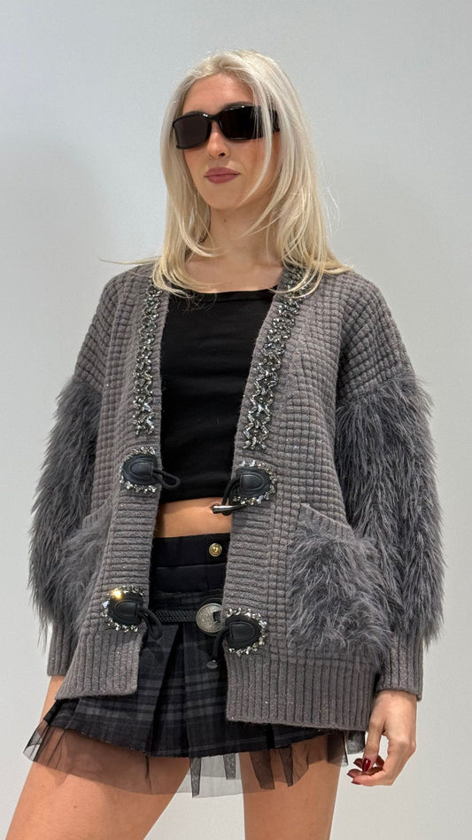 CARDIGAN ALVER GRIGIO SCURO