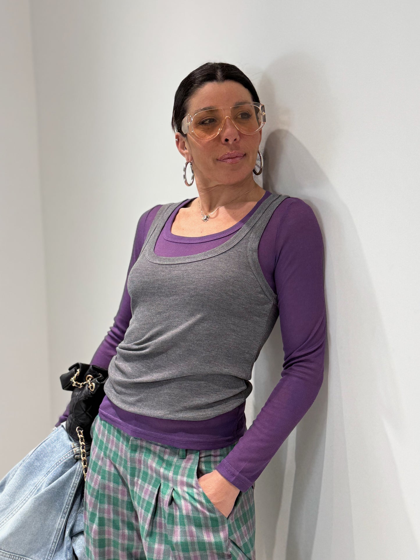 MAGLIA+CANOTTA FIVE grigio|Colore:Grigio