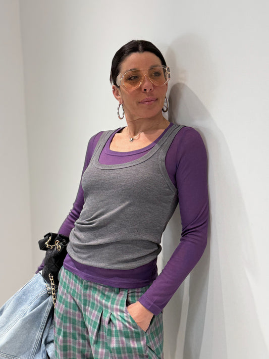 MAGLIA+CANOTTA FIVE grigio|Colore:Grigio