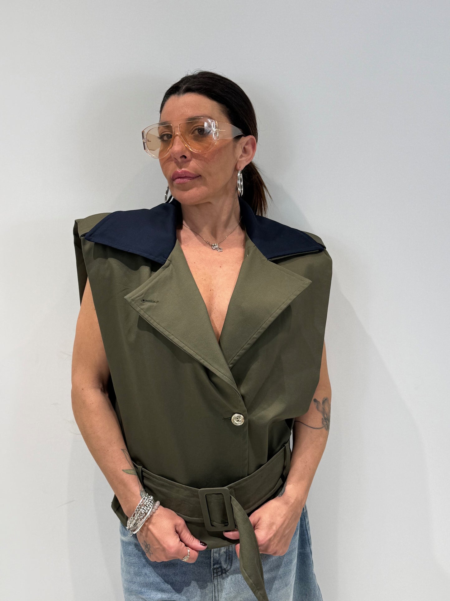 GIACCA GILET MOLU BY LUMINA verde|Colore:Verde
