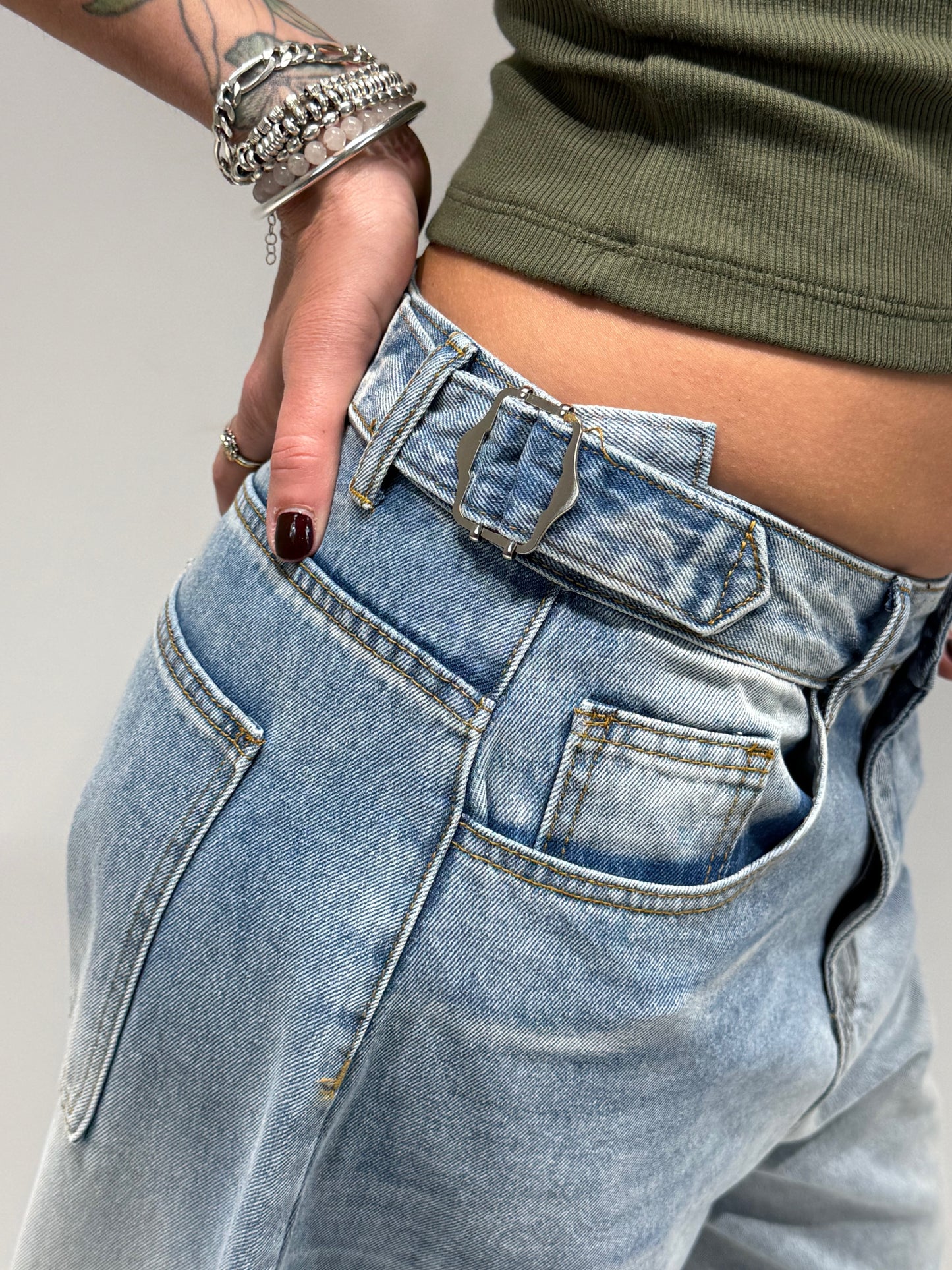 JEANS OVERTOKYO lavaggio chiaro|Colore:Lavaggio chiaro