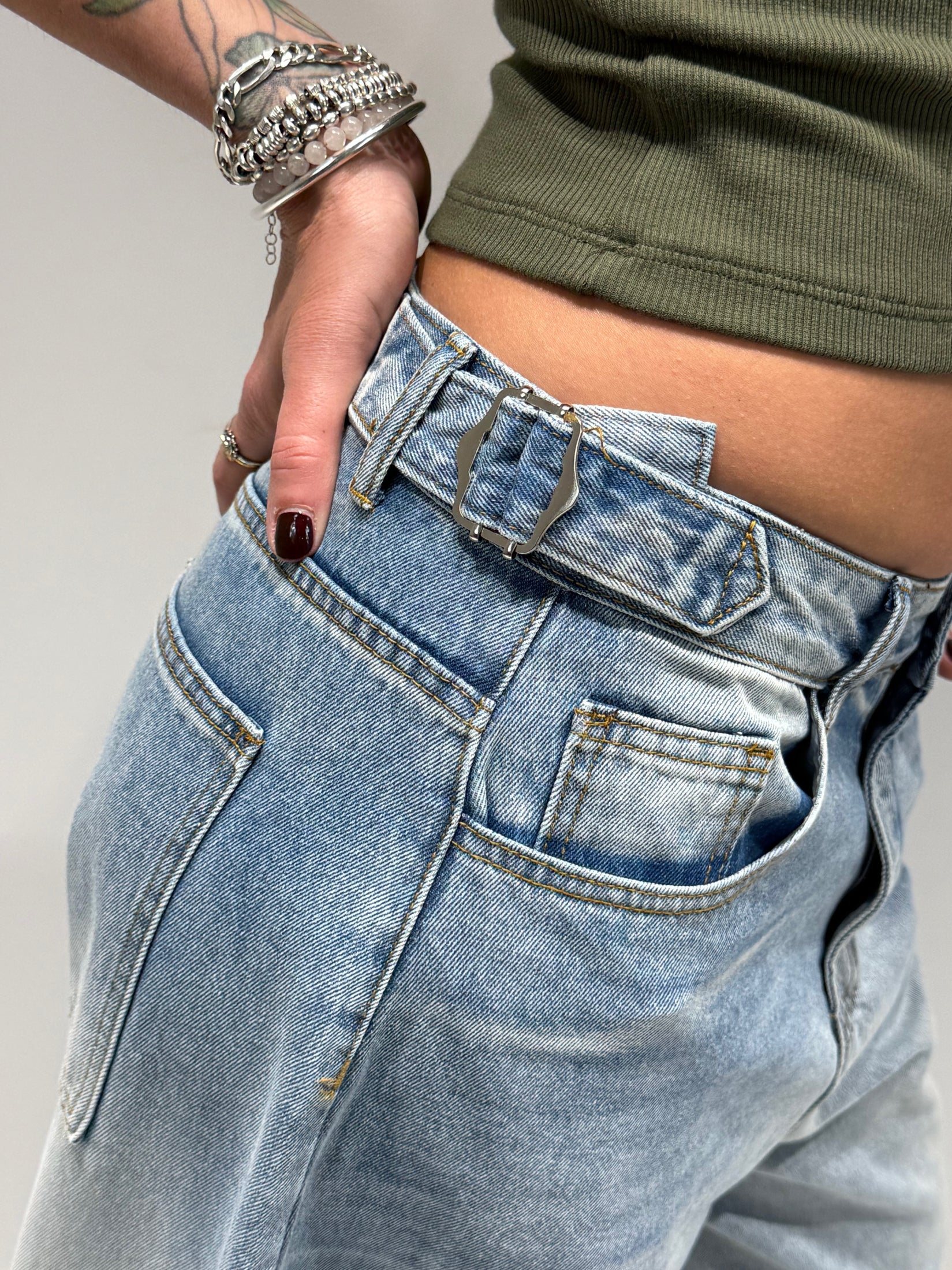 JEANS OVERTOKYO lavaggio chiaro|Colore:Lavaggio chiaro
