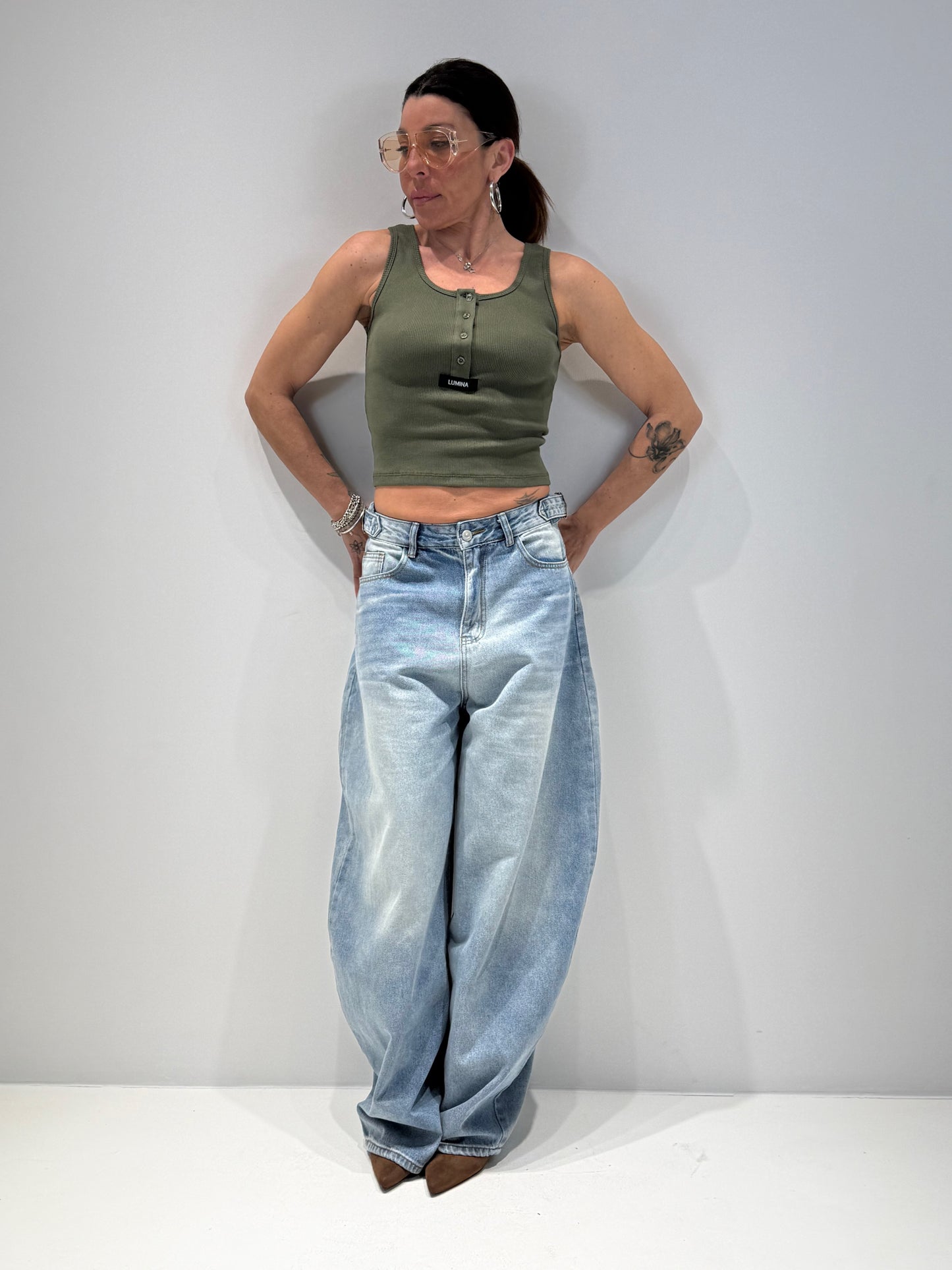 JEANS OVERTOKYO lavaggio chiaro|Colore:Lavaggio chiaro