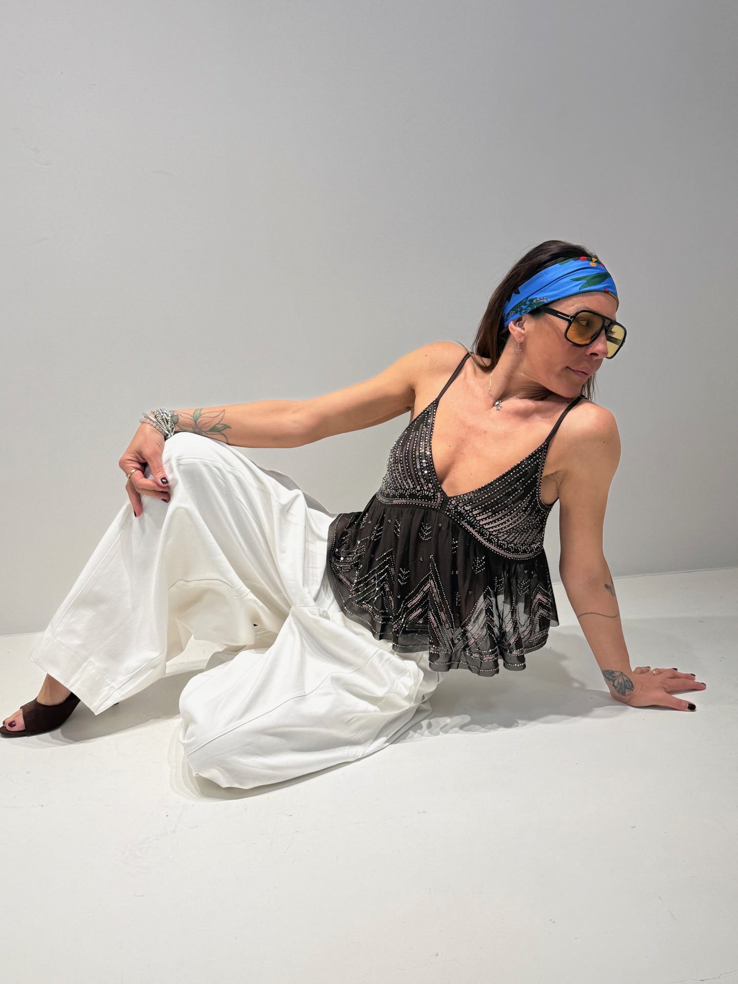 TOP LOUISANA  marrone|Colore:Marrone
