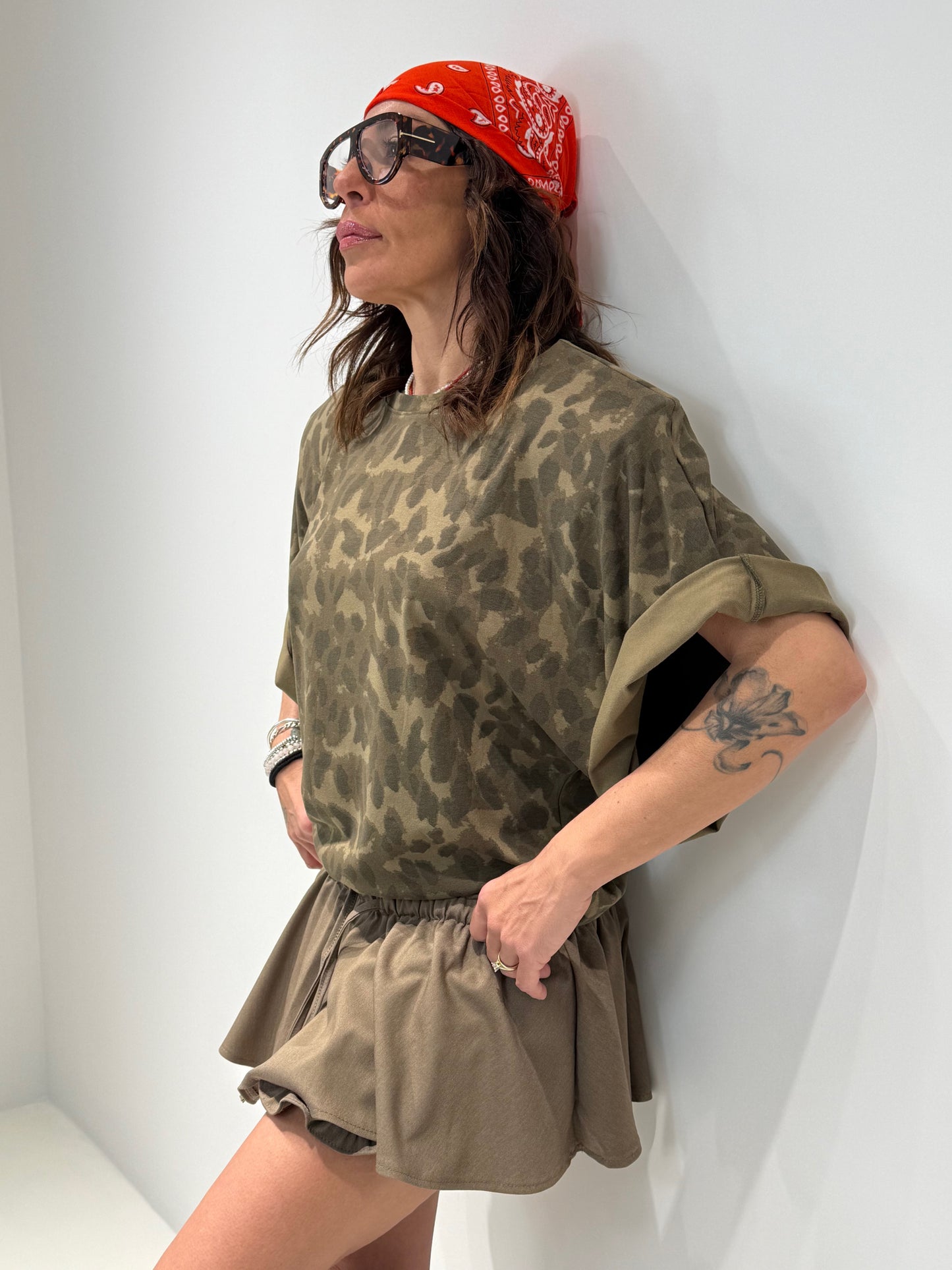 T-SHIRT LANZA  verde militare|Colore:Verde militare
