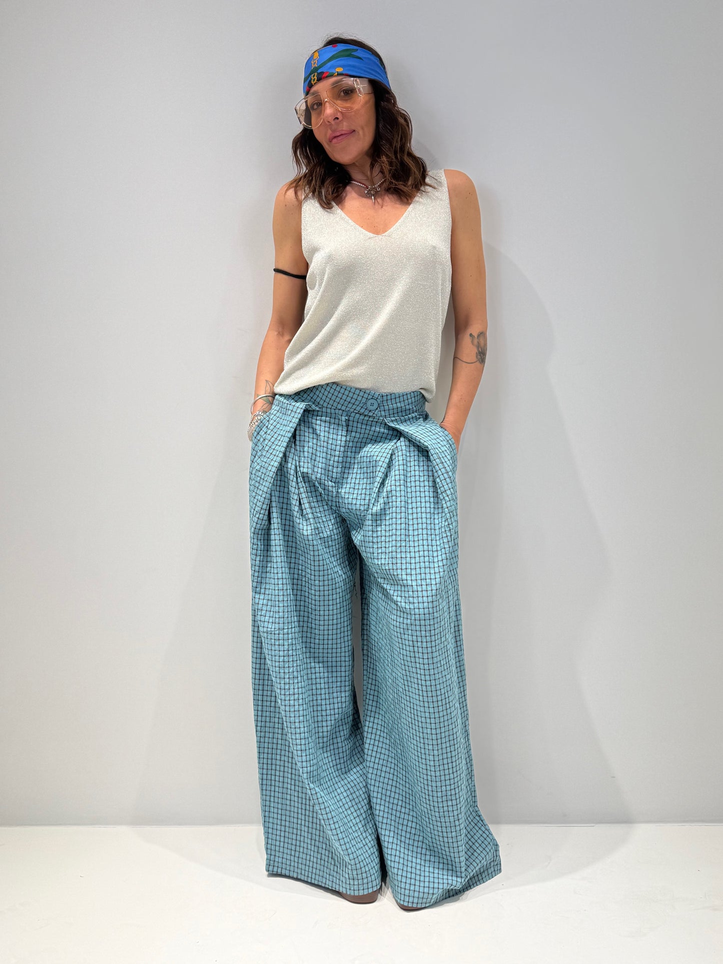 PANTALONE EOLIE FANTASY celeste|Colore:Celeste