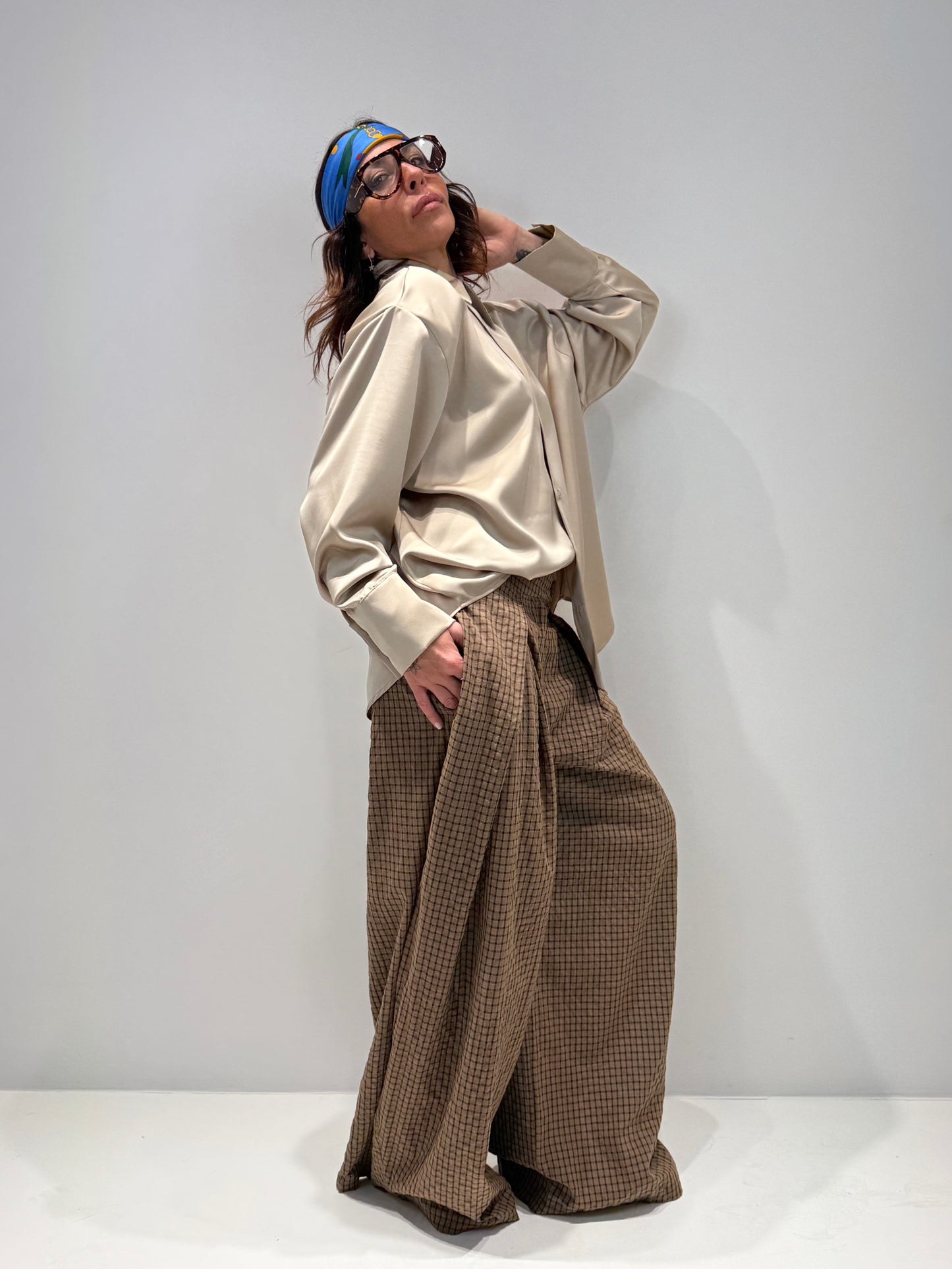 PANTALONE EOLIE FANTASY marrone|Colore:Marrone