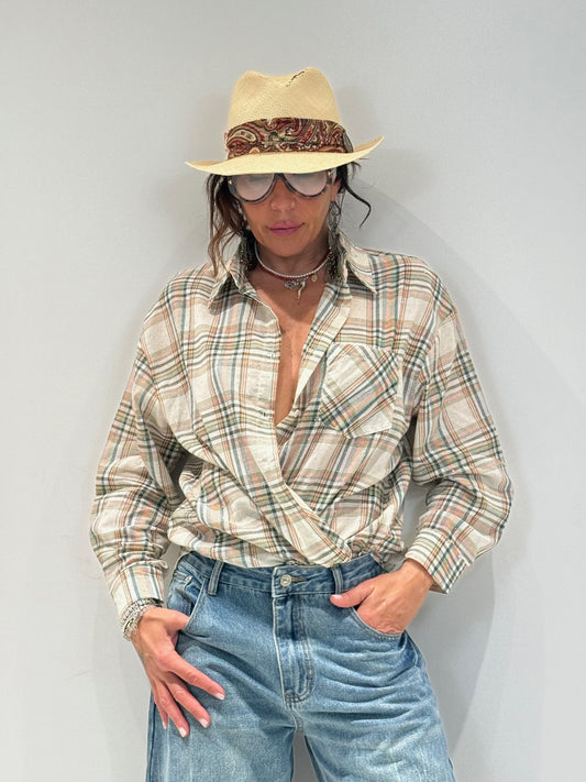 CAMICIA CREDE QUADRI verde|Colore:Verde