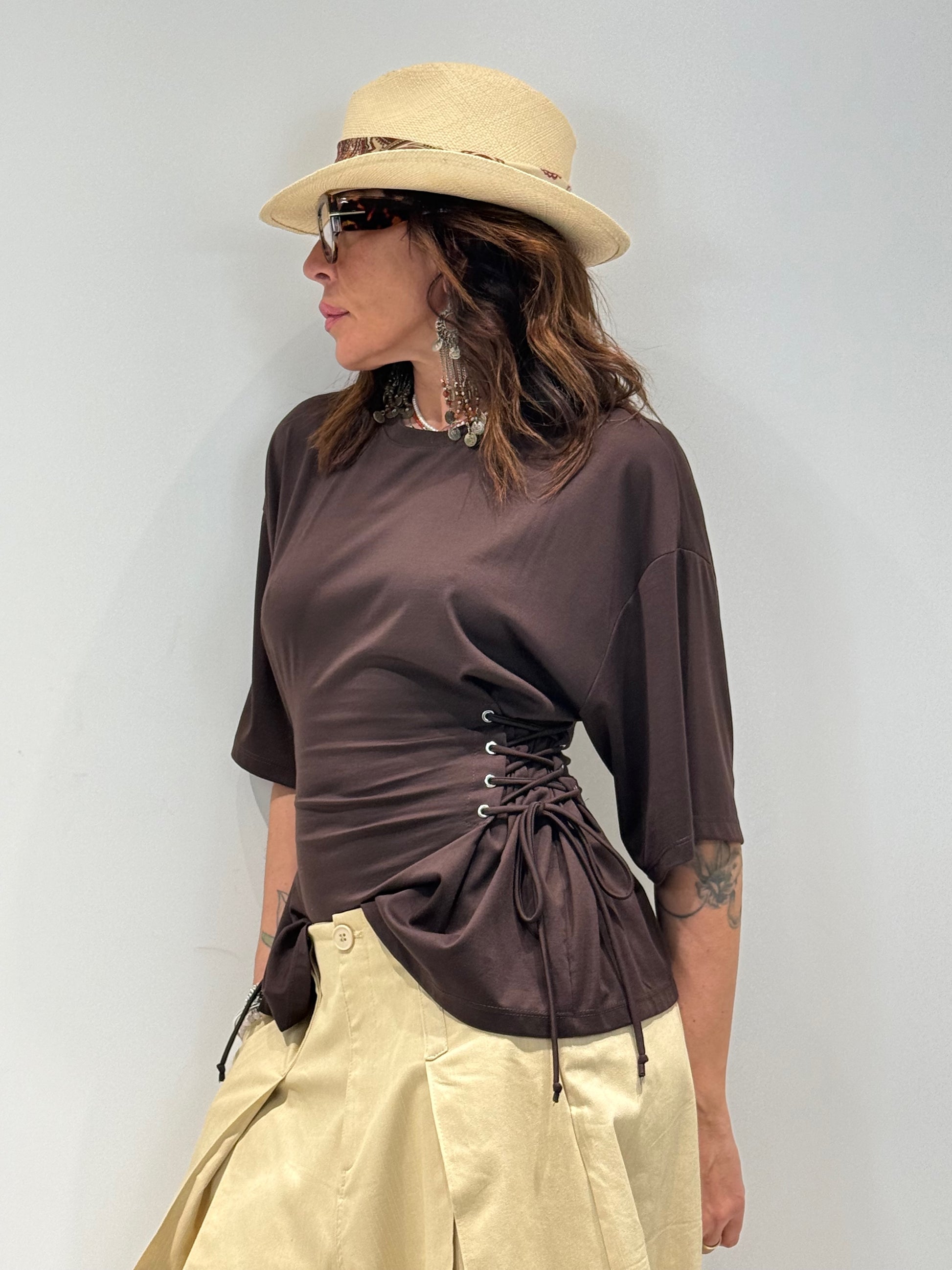 T-SHIRT BOOST BY LUMINA marrone|Colore:Marrone