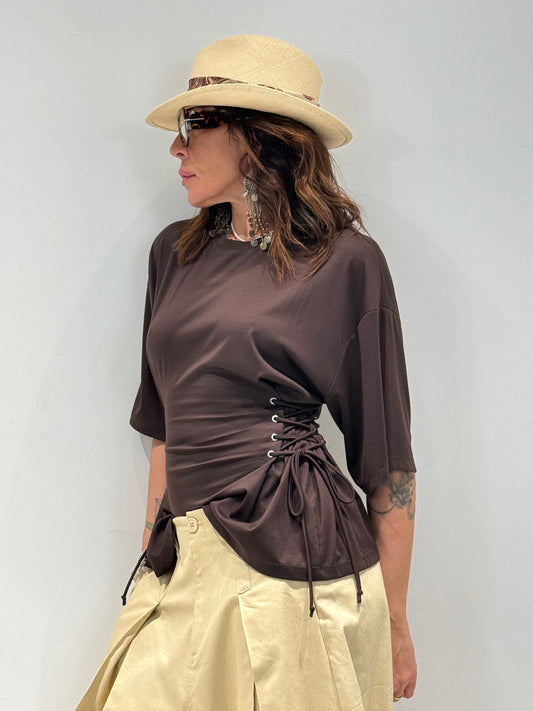 T-SHIRT BOOST BY LUMINA marrone|Colore:Marrone