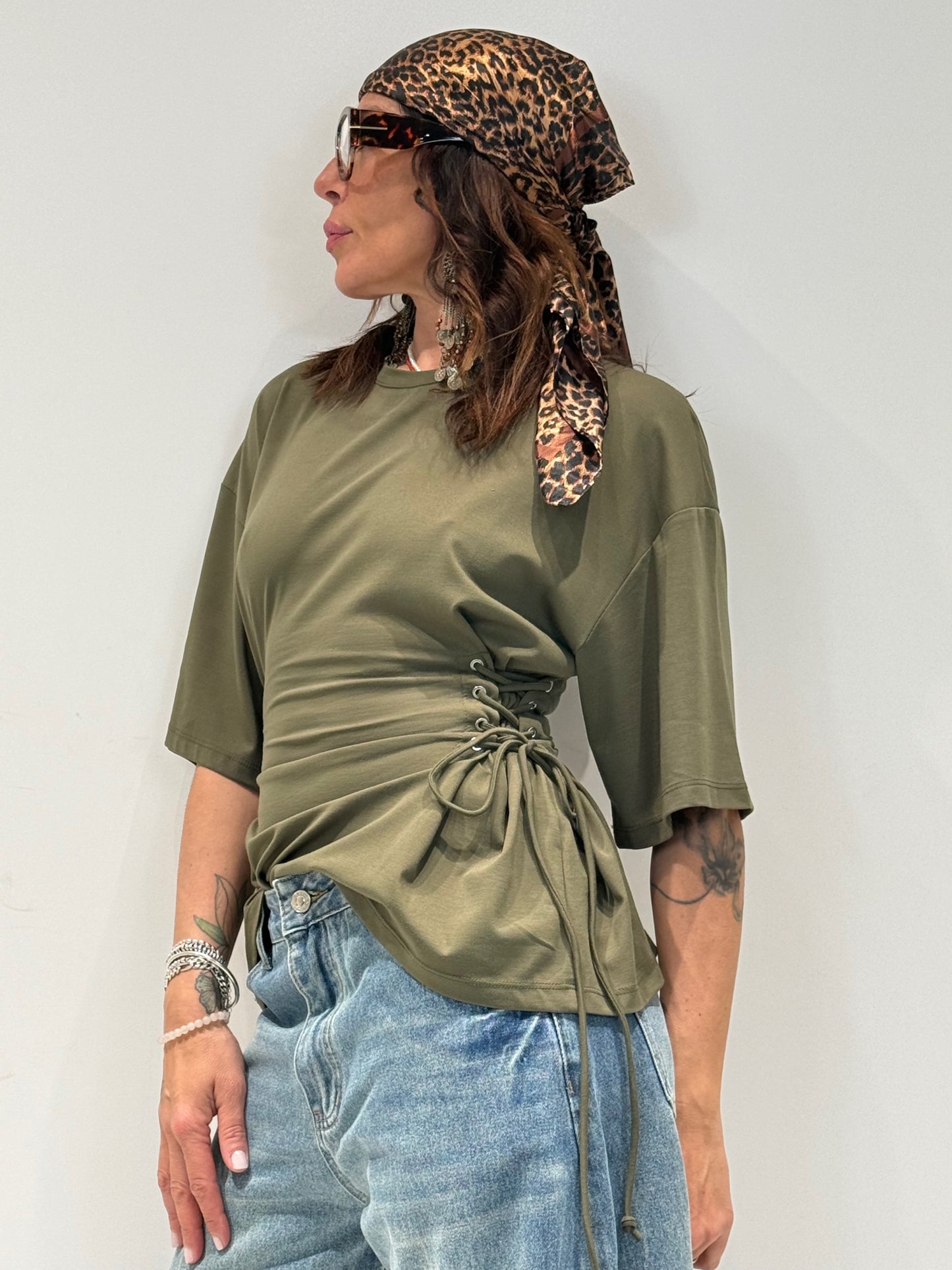 T-SHIRT BOOST BY LUMINA verde militare|Colore:Verde militare