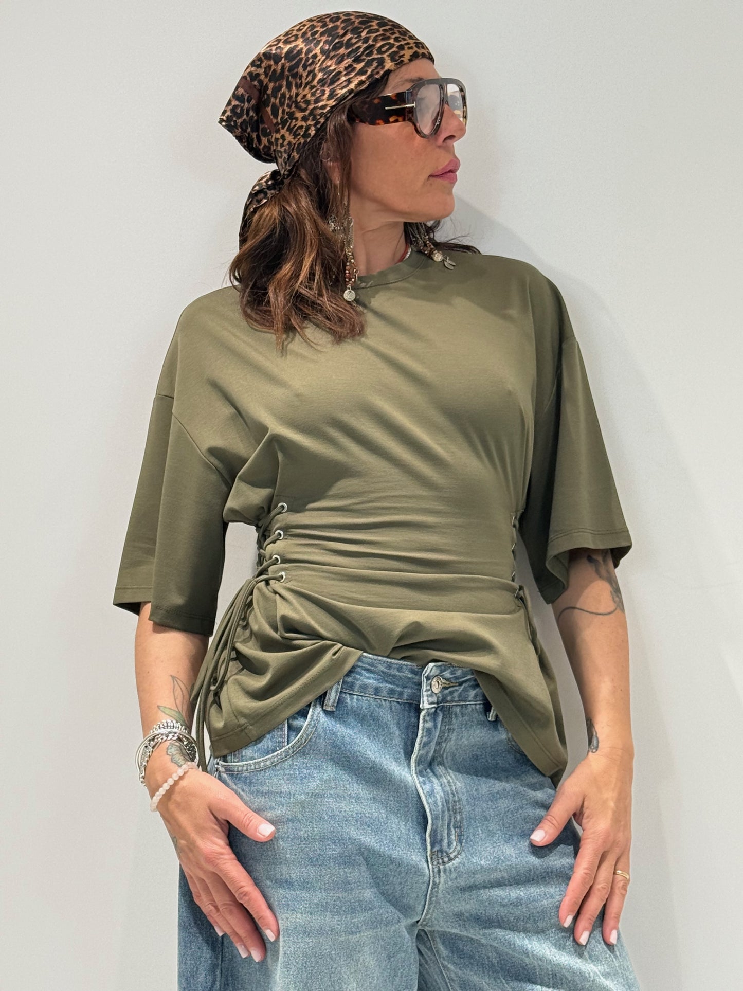 T-SHIRT BOOST BY LUMINA verde militare|Colore:Verde militare