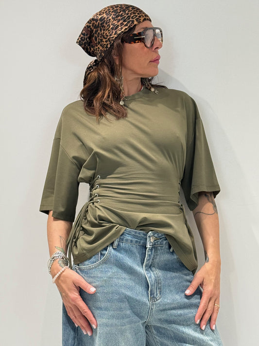 T-SHIRT BOOST BY LUMINA verde militare|Colore:Verde militare