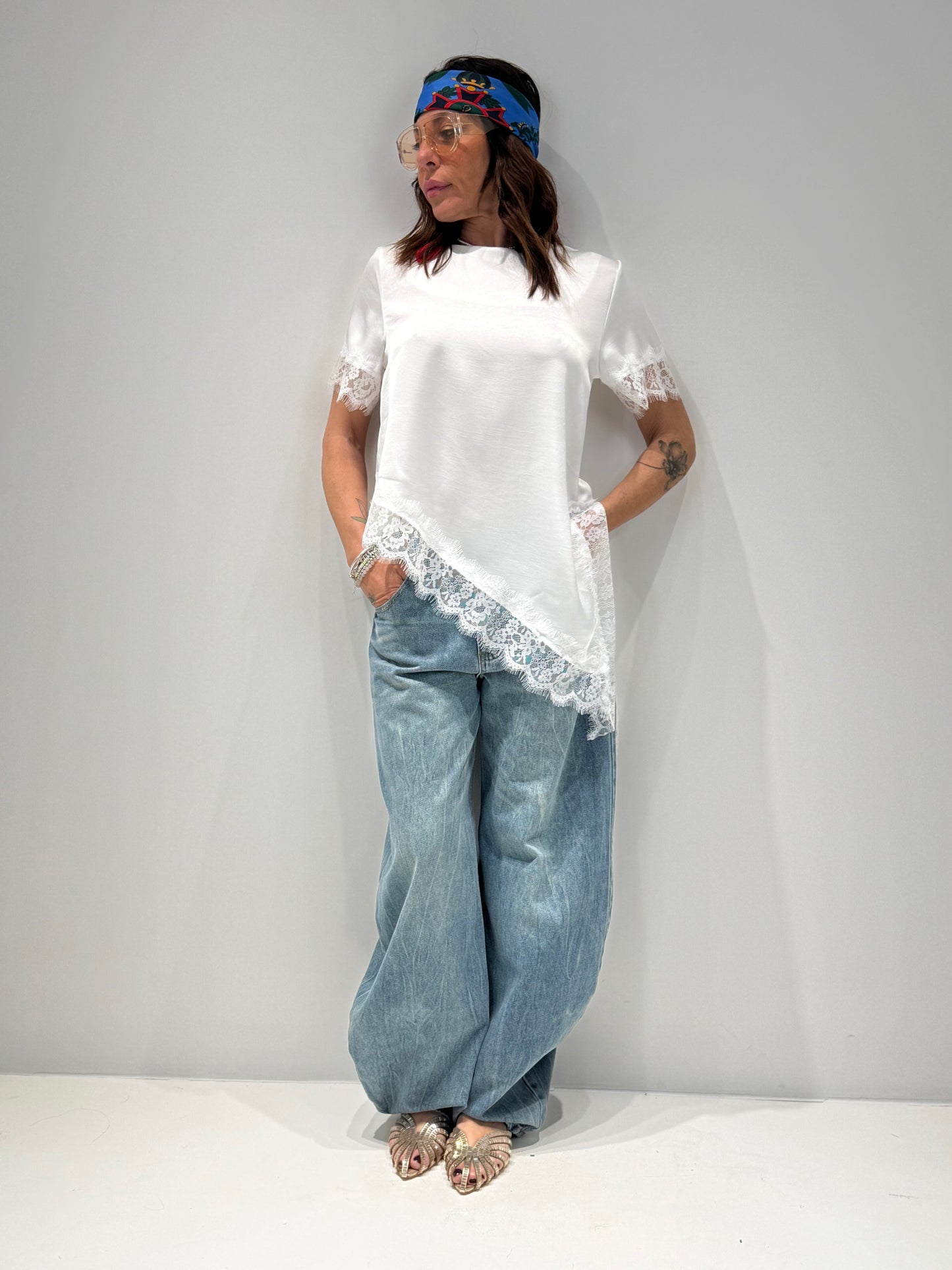 T-SHIRT LINGER bianco|Colore:Bianco