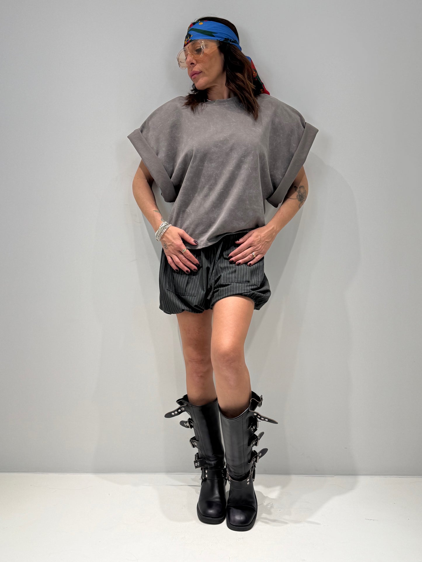 T-SHIRT ROLLY grigio|Colore:Grigio
