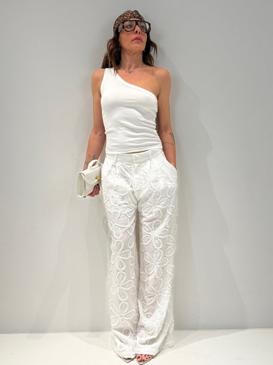PANTALONE JUNDAL BY LUMINA bianco|Colore:Bianco