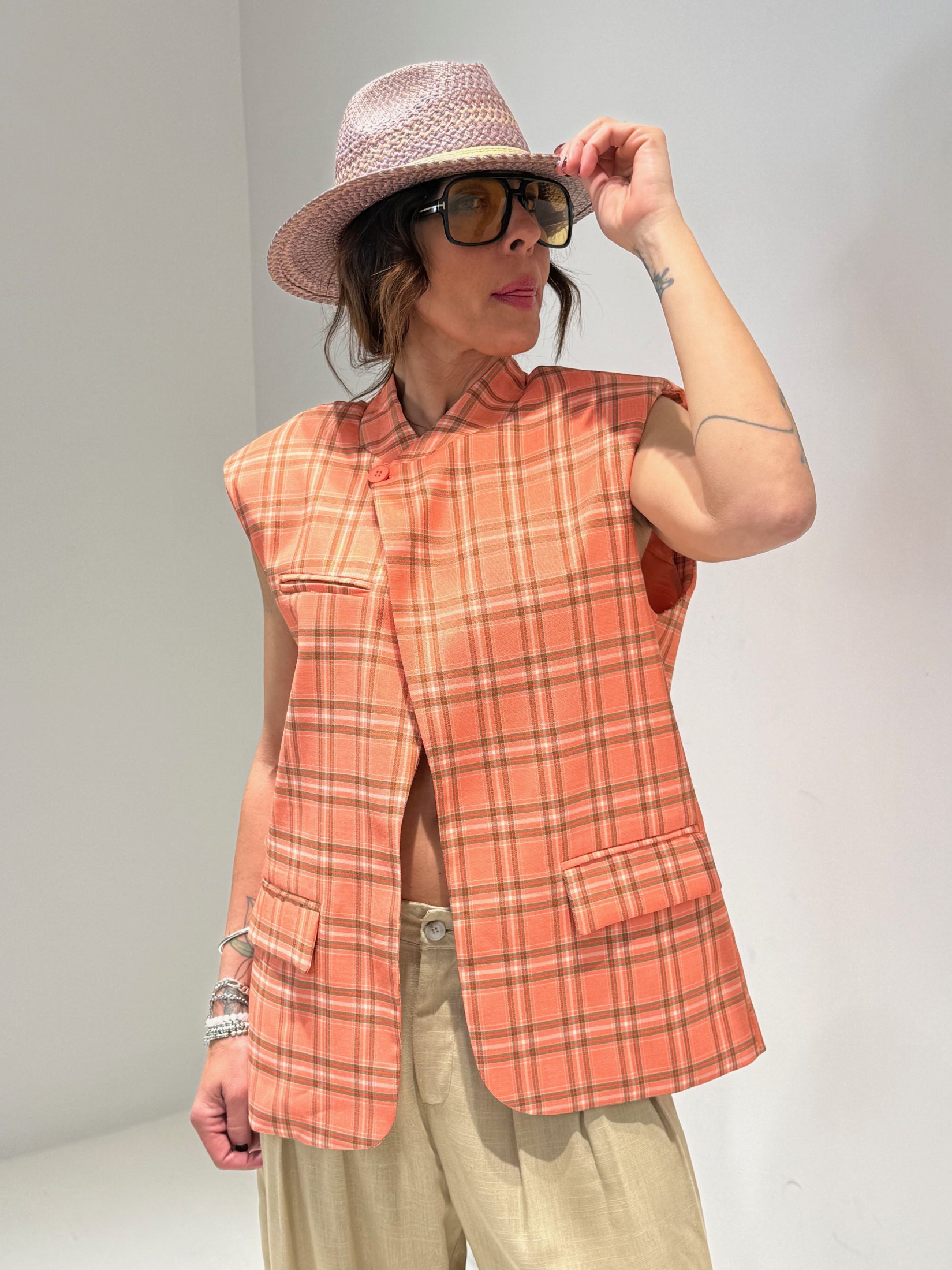 GILET HOOK  arancio|Colore:Arancio