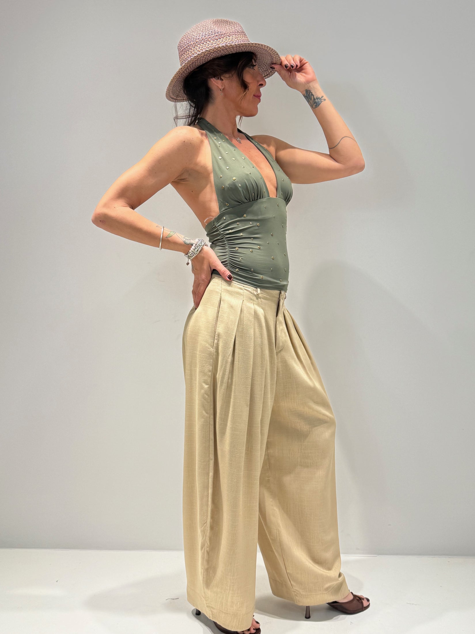 PANTALONE PONZA cammello|Colore:Cammello