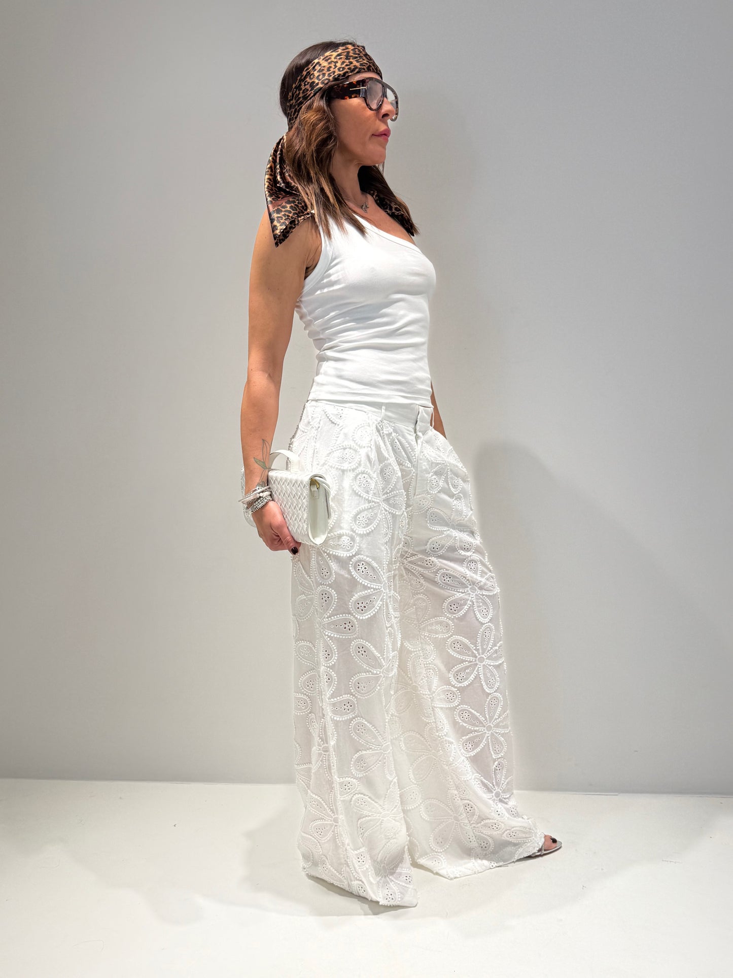 PANTALONE PONZA bianco|Colore:Bianco