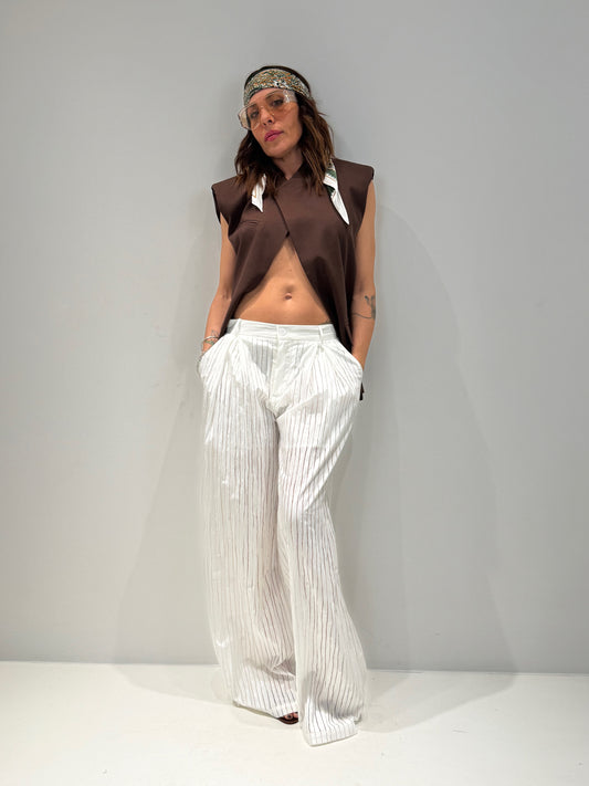 PANTALONE CANNES BY LUMIONA bianco|Colore:Bianco