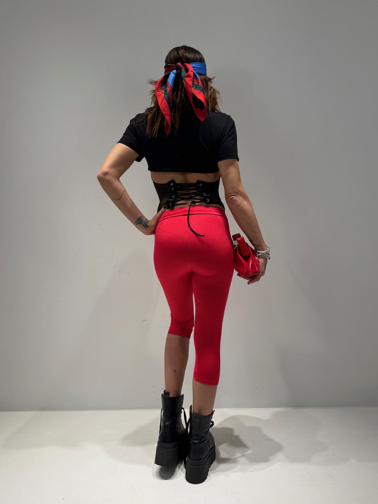 LEGGINS CONCERT CAPRI rosso|Colore:Rosso