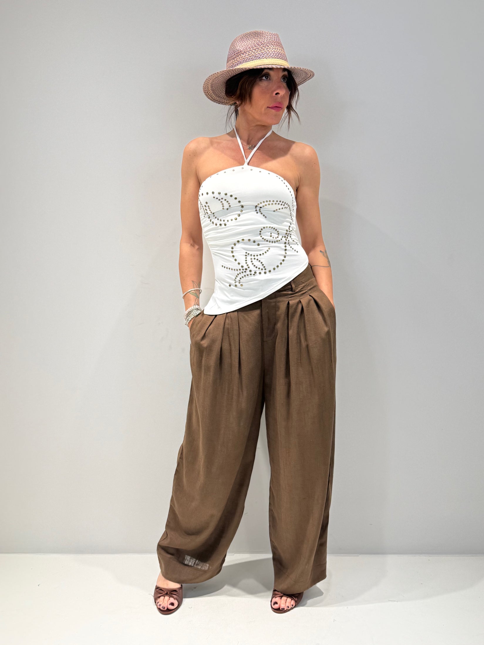 PANTALONE PONZA marrone|Colore:Marrone