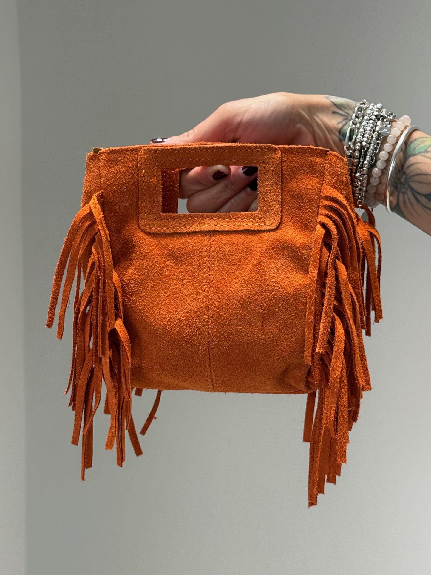 BORSETTA FRANCE VERA PELLE arancio|Colore:Arancio