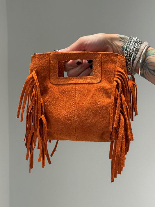 BORSETTA FRANCE VERA PELLE arancio|Colore:Arancio