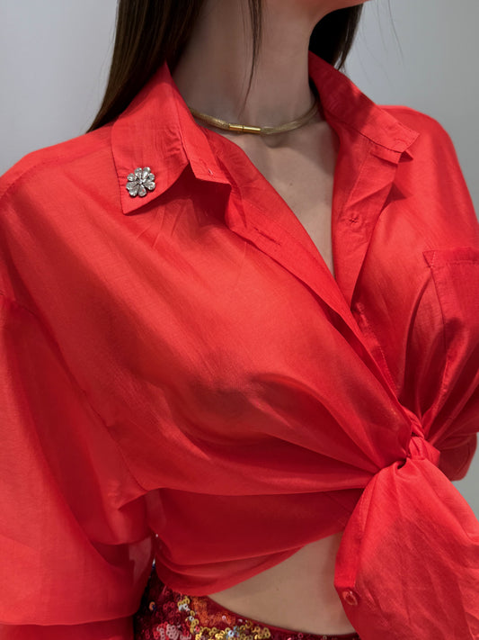 CAMICIA MONARK rosso|Colore:Rosso