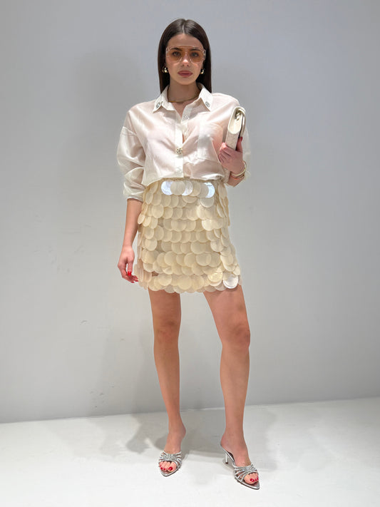 CAMICIA MONARK ecru|Colore:Ecru