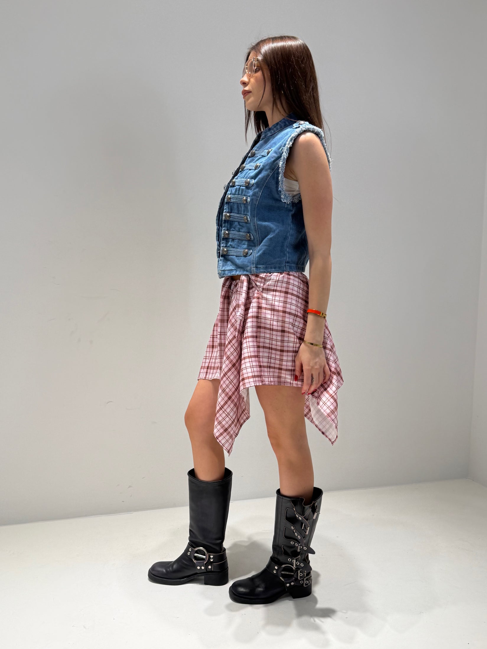 GILET NEW YORK DENIM lavaggio medio|Colore:Lavaggio medio